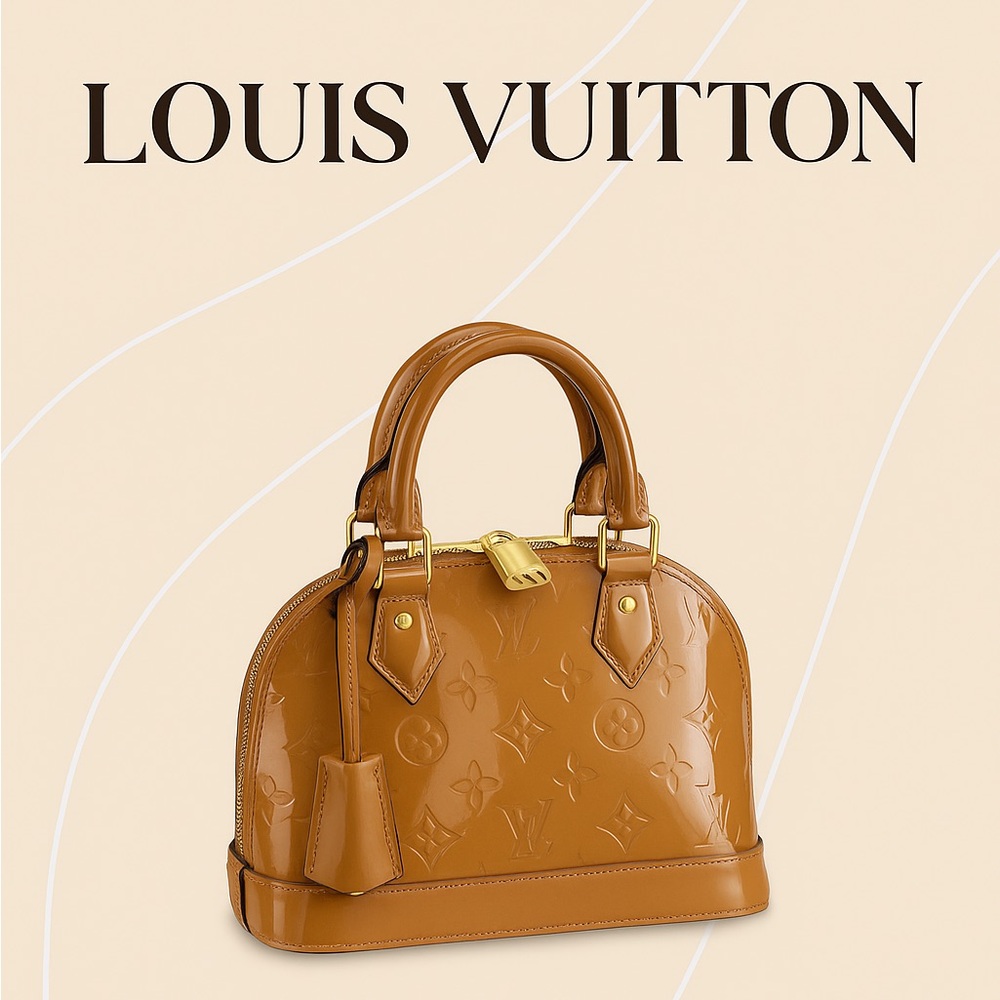 Louis Vuitton Brown Mini Bag with Glossy Finish